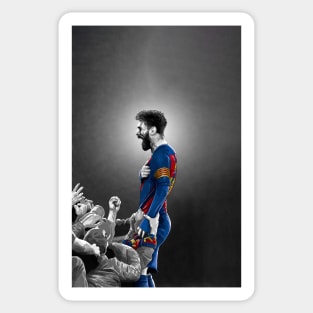 Leo Messi -  Barcelona Champions League - Football Artwork Sticker